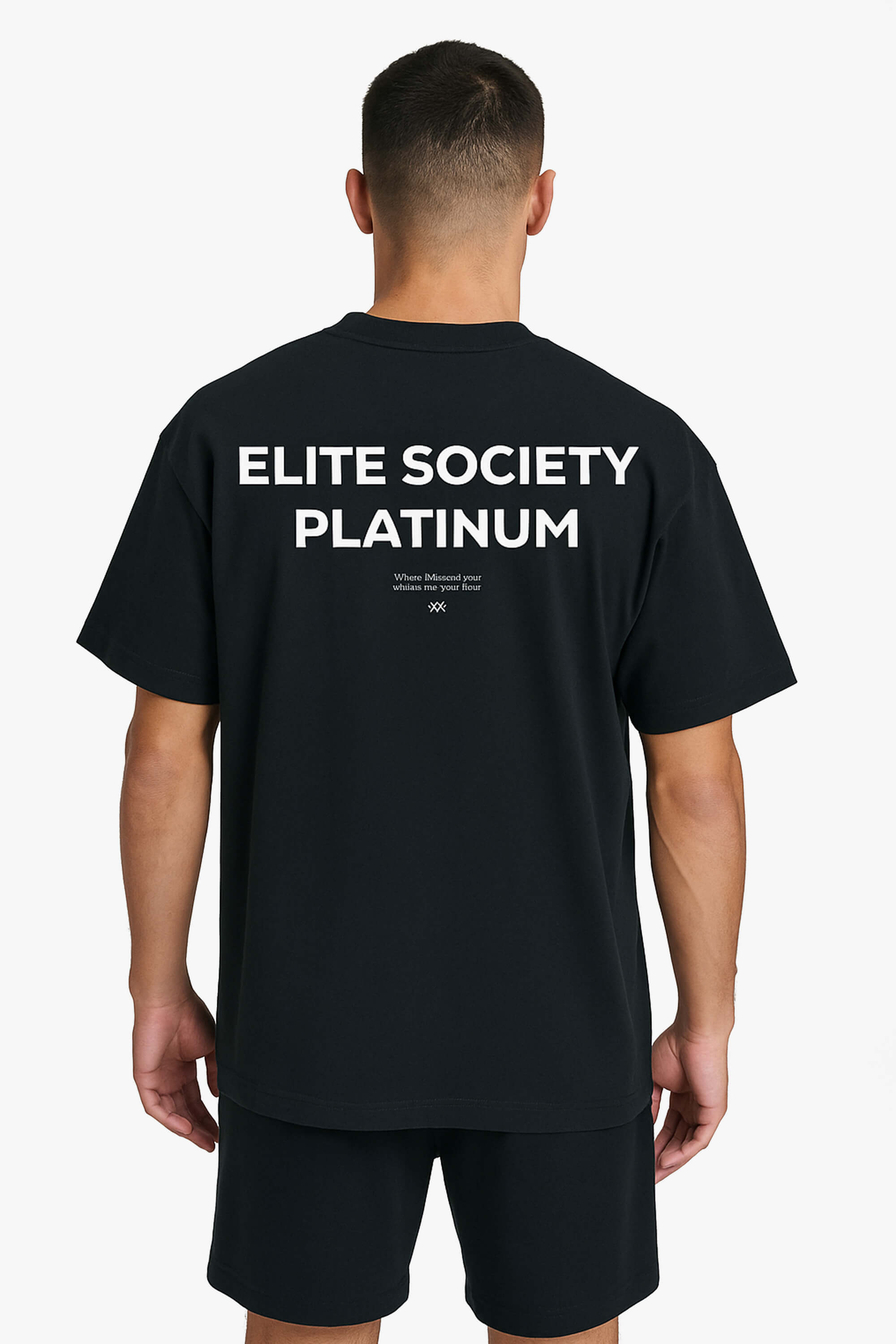 Oversized T-Shirt Elite Society - Black