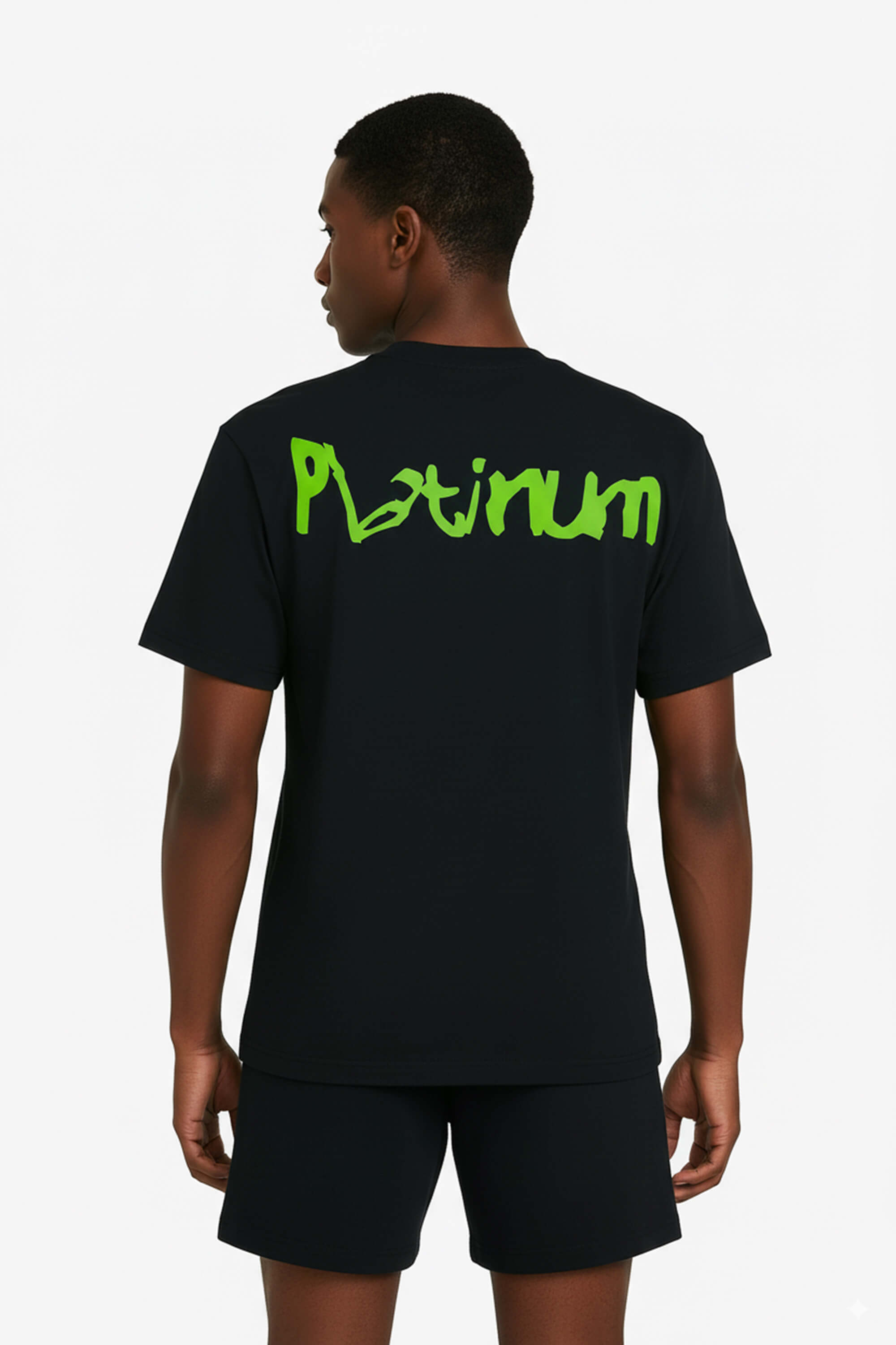 Oversized T-Shirt Platinum Distort Green - Black