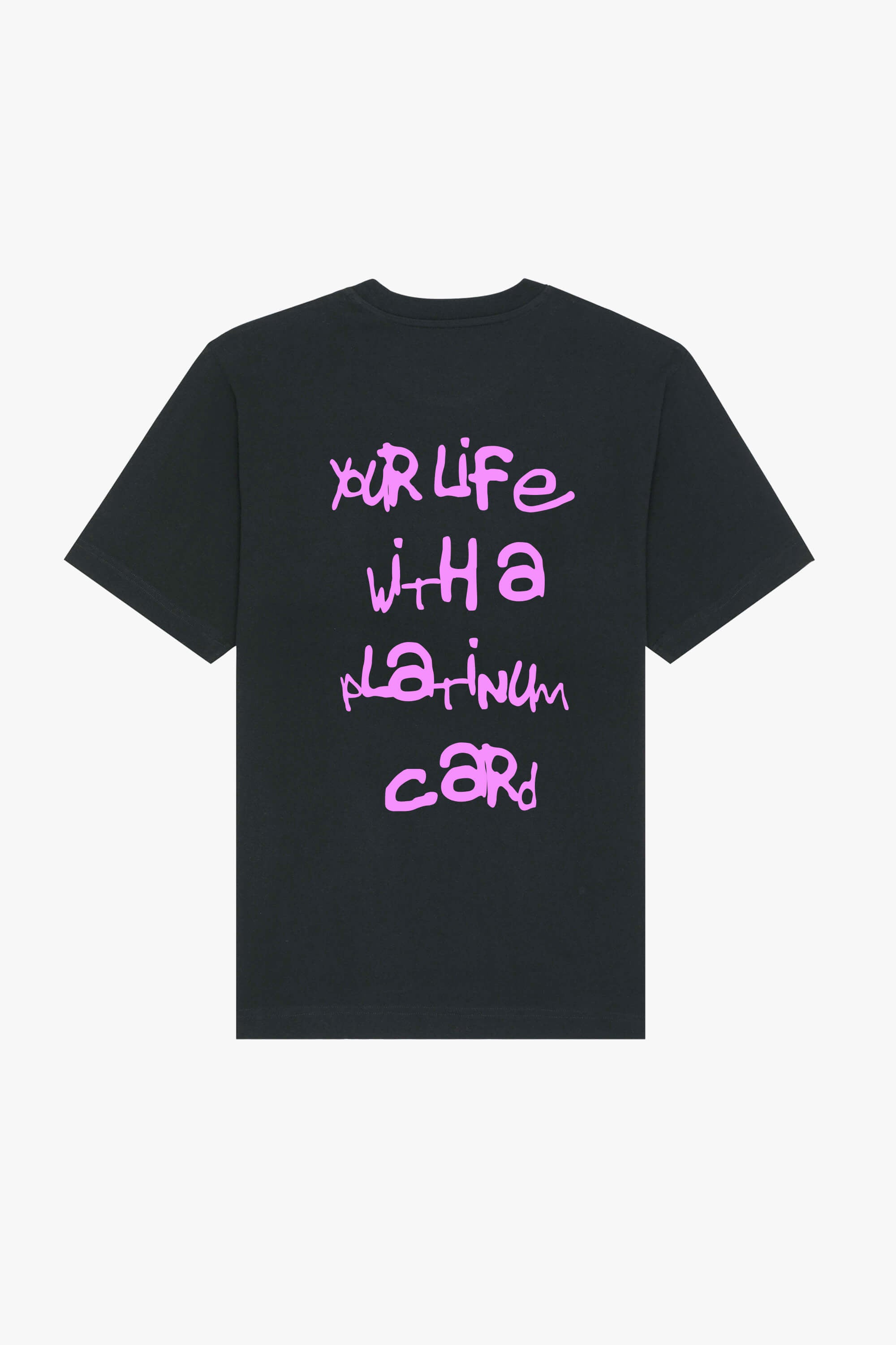 Oversized T-Shirt Platinum Card - Black