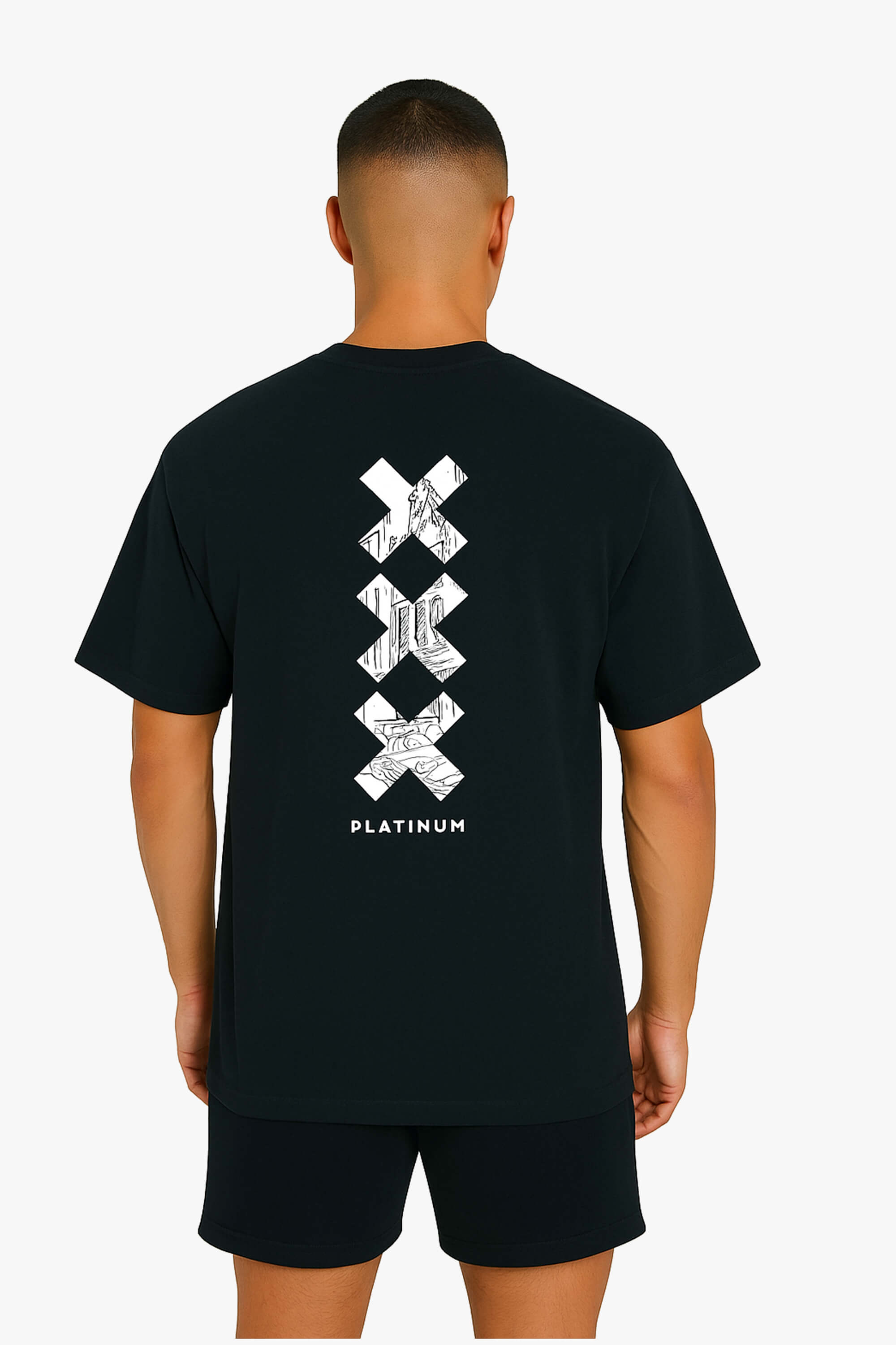 The Oversized Triple X Amsterdam Tee - Black