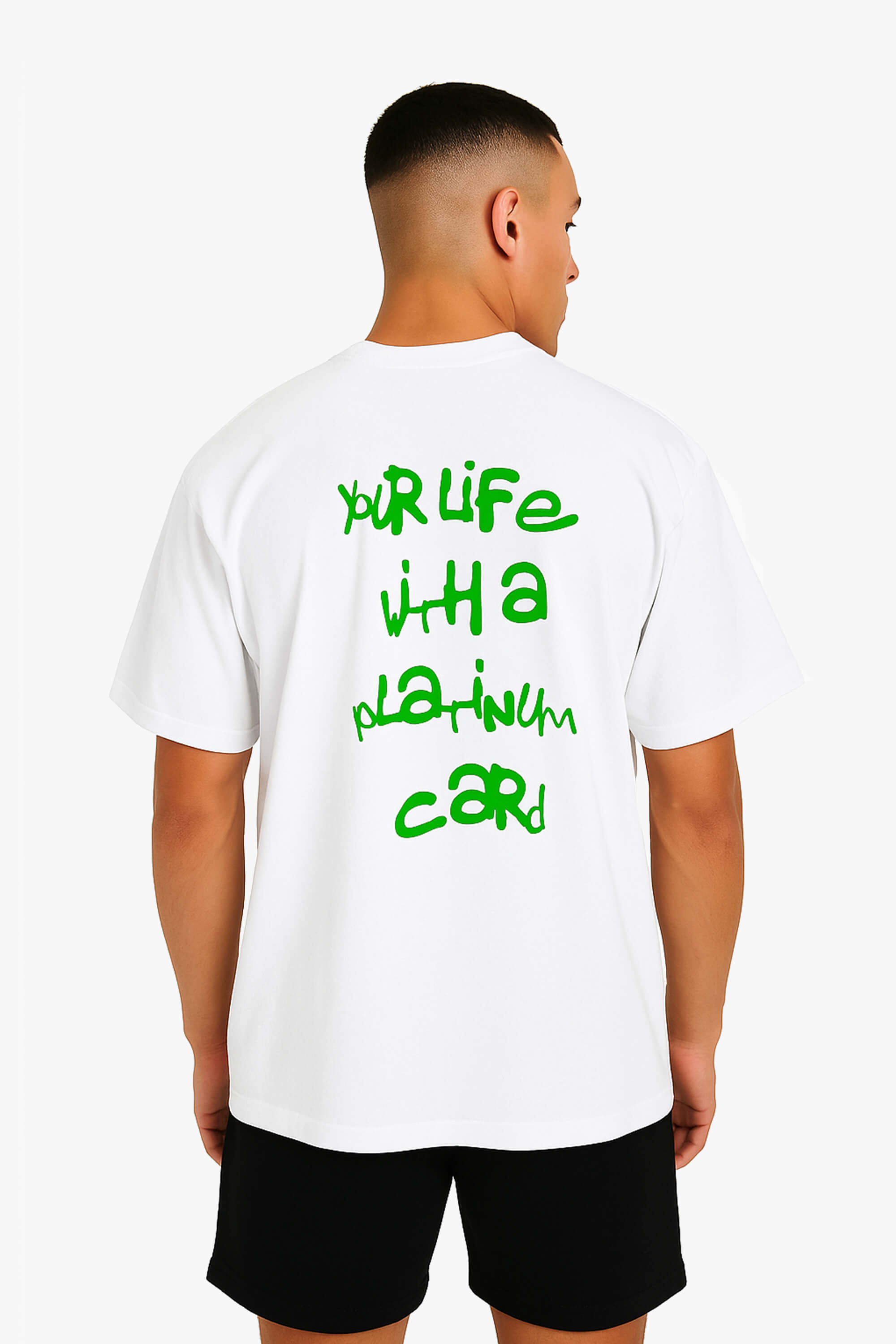 Oversized T-Shirt Platinum Card - White